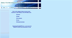 Desktop Screenshot of businessesforsaledfw.com